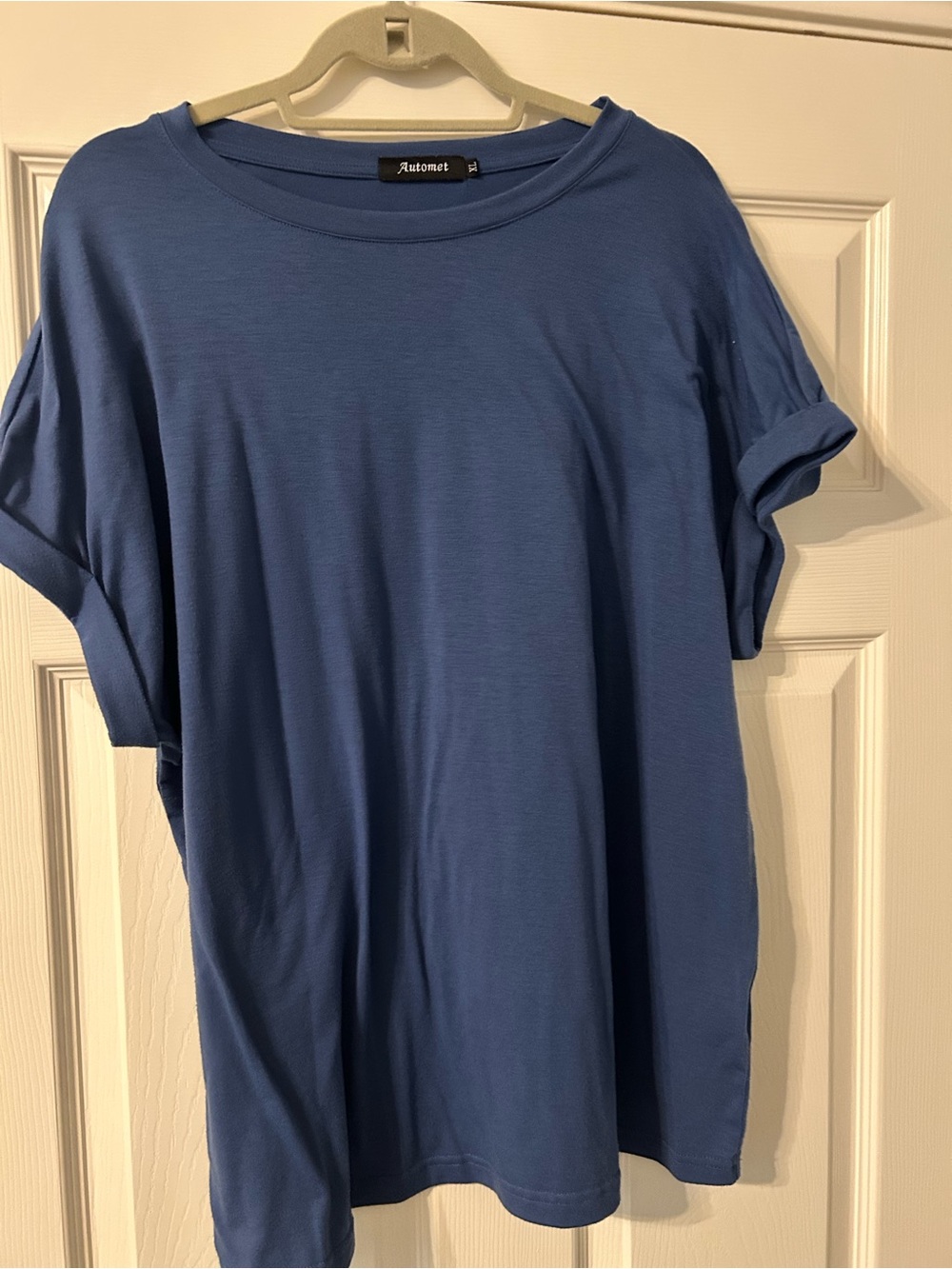 Relaxed Crew Neck T-Shirt in Denim Blue